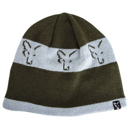FOX BEANIE GREEN / SILVER
