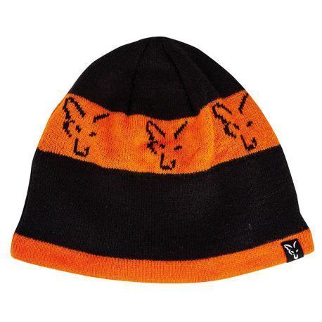 FOX BEANIE BLACK / ORANGE