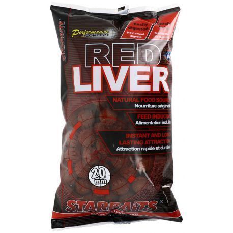 STARBAITS RED LIVER BOILIES 20 MM 1 KG