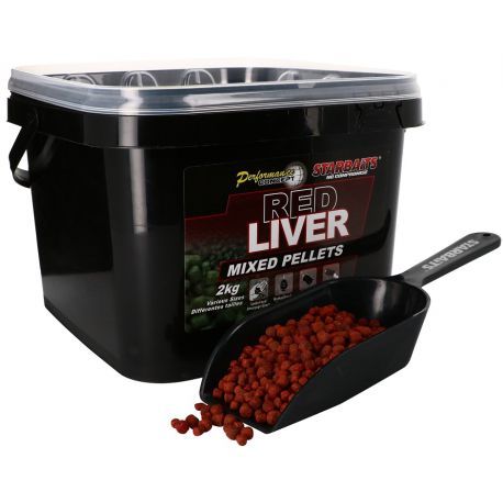 STARBAITS RED LIVER MIXED PELLETS 2 KG