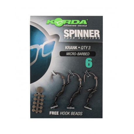 Korda Spinner hook sections Krank Nº6 Micro Barbed