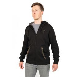 FOX LIGHTWEIGHT ZIPPED HOODY BLACK CAMO PRINT T-M