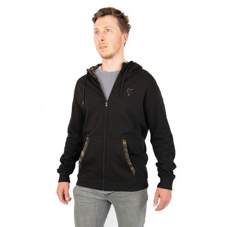 FOX LIGHTWEIGHT ZIPPED HOODY BLACK CAMO PRINT T-M
