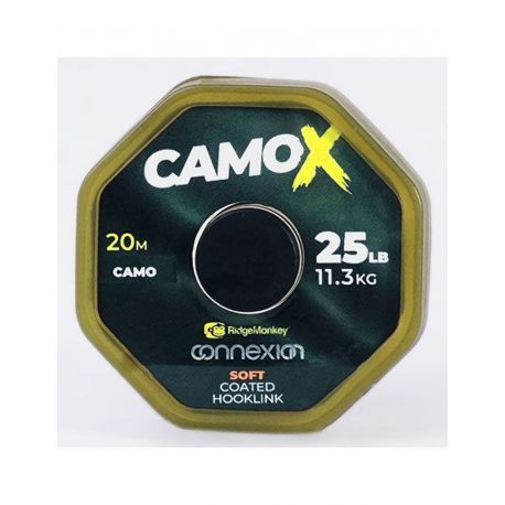RIDGEMONKEY CONNEXION CAMOX SOFT COATED HOOKLINK 25LB