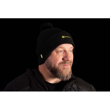 RIDGEMONKEY APEAREL BOBBLE BEANIE HAT BLACK