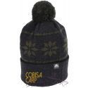 MIKADO WINTER CAP POMPOM GREY AND GREEN
