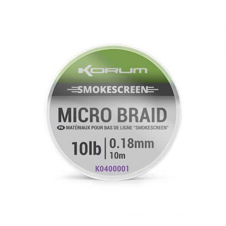 KORUM SMOKESCREEN MICRO BRAID 20 LB 10 MTS