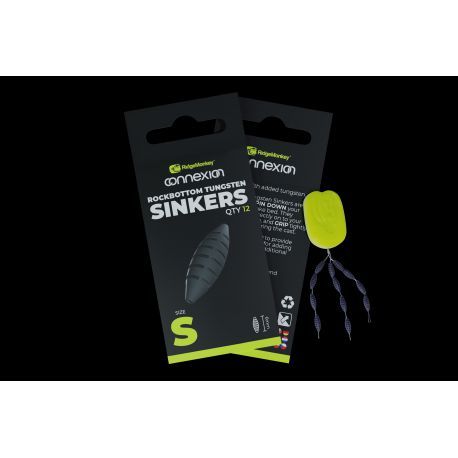 RIDGEMONKEY ROCK BOTTOM TUNGSTEN SINKERS SMALL
