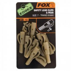 FOX SAFETY LEAD CLIPS & PEGS TRANS KAKI