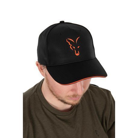 FOX COLLECTION BASEBALL CAP BLACK ORANGE
