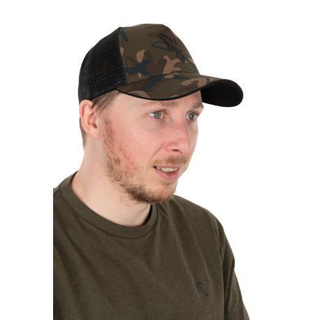 FOX TRUCKER HAT CAMO BLACK