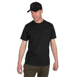 FOX COLLECTION T-SHIRT BLACK & ORANGE XL