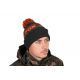 FOX COLLECTION BOBBLE HAT BLACK & ORANGE