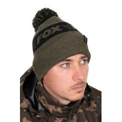 FOX COLLECTION BOBBLE HAT GREEN BLACK