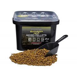 STARBAITS PRO BANANA NUT MIXED PELLETS 2KG