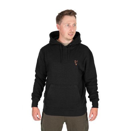 FOX COLLECTION HOODY BLACK & ORANGE XL