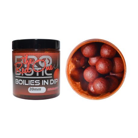 STARBAITS PROBIOTIC RED ONE BOILIES EN DIP 20MM