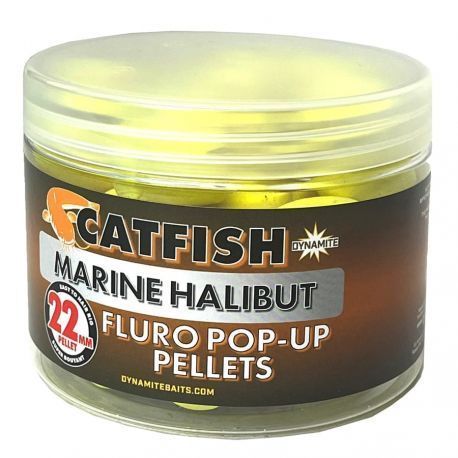 DYNAMITE MARINE HALIBUT FLURO POP UP PELLETS 22 MM