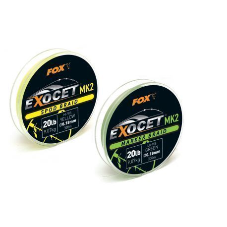 FOX EXOCET MK2 SPOD & MARKER BRAID 0,18MM YELLOW