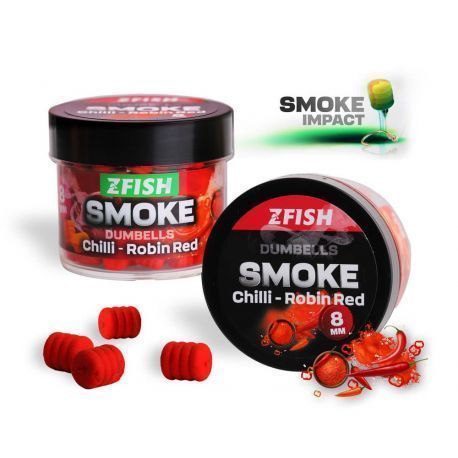 ZFISH SMOKE POP UP DUMBELL 8MM CHILLI-ROBIN RED 