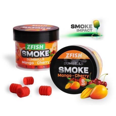 ZFISH SMOKE POP UP DUMBELLS 8MM MANGO-CHERRY