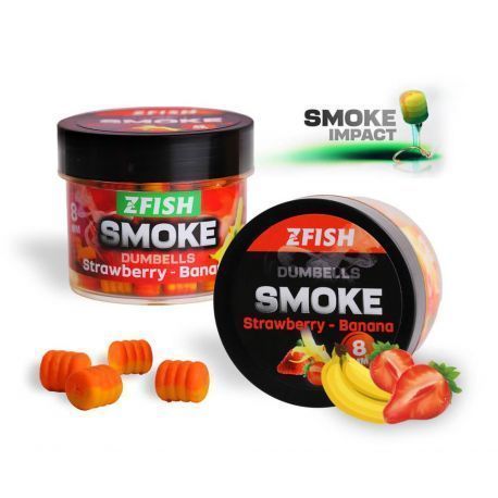 ZFISH SMOKE POP UP DUMBELLS 8MM STRAWBERRY-BANANA