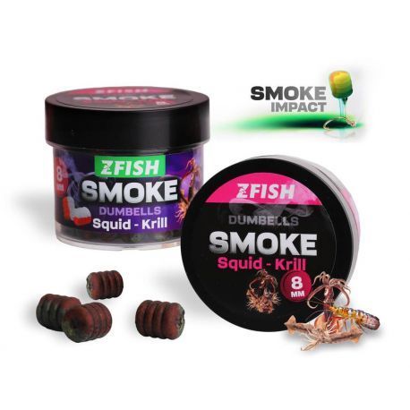 ZFISH SMOKE POP UP DUMBELLS 8MM SQUID-KRILL