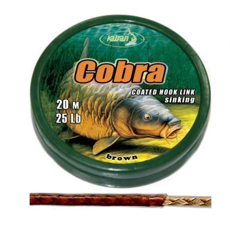 KATRAN COATED BRAIDED HOOK LINK COBRA 25LB 20M