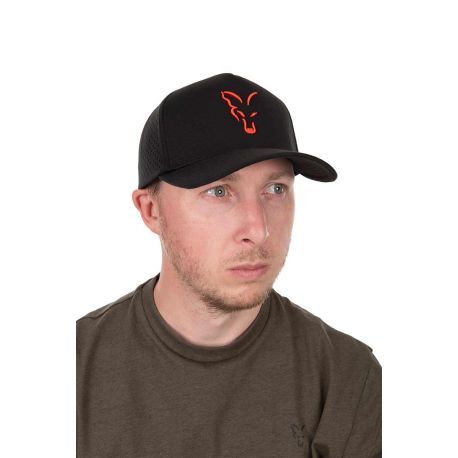 FOX COLLECTION BASEBALL CAP BLACK ORANGE