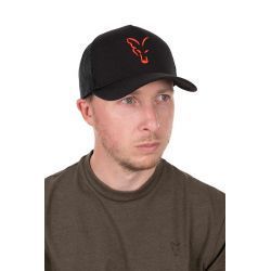 FOX COLLECTION TRUCKER CAP BLACK ORANGE