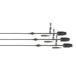 Fox Edges Naturals Heli-Clip Rigs 50lb Leadcore 3p