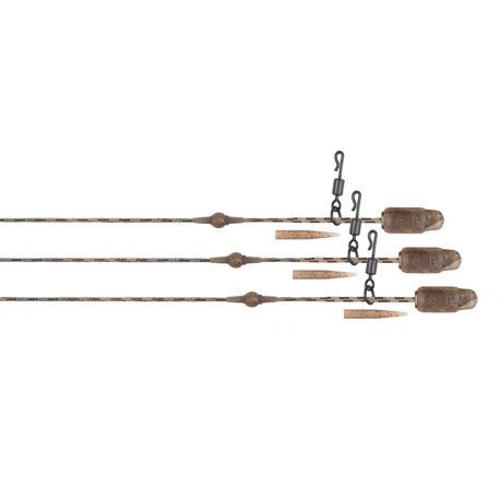 Fox Edges Tuff Tungsten Tubing Heli-Clip Rigs 3pcs