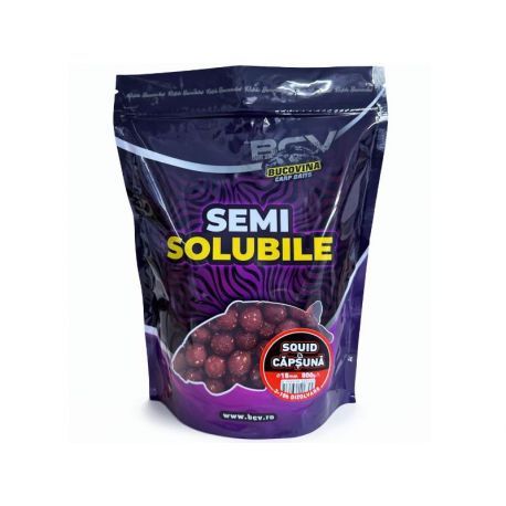 BUCOVINA SEMI SOLUBLE BOILIES SQUID & CAPSUNA 18 M