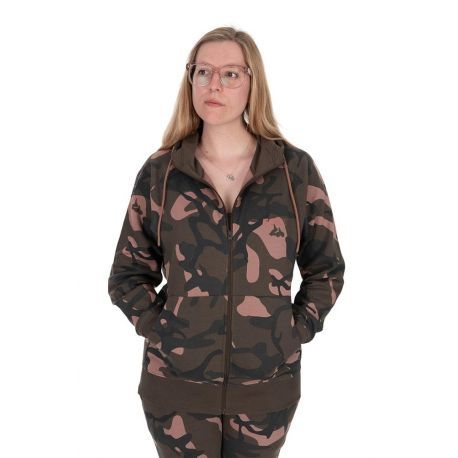FOX WOMENS ZIPPED CAMPO HOODY T-L