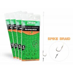 ZFISH METHOD FEEDER RIG SPIKE BRAID HOOK 12