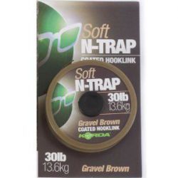 KORDA SOFT N-TRAP GRAVEL BROWN COATED HOOKLINK 20