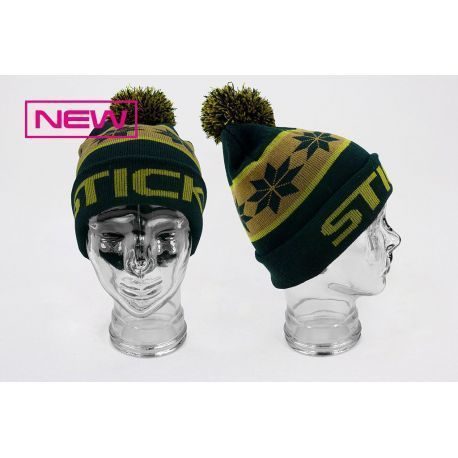 STICKY OLIVE BOBBLE BEANIE